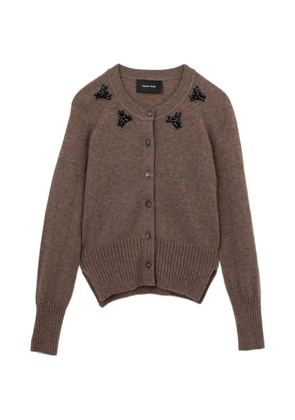 Simone Rocha bead-embellished cardigan - Brown
