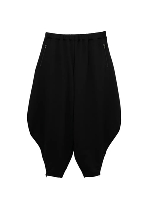 Black Comme Des Garçons drawstring tapered trousers