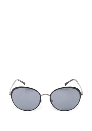 CHANEL Pre-Owned CC mark round sunglasses - Black