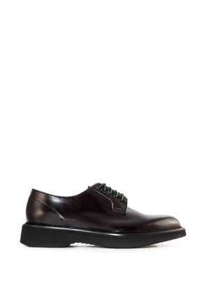 Green George leather derby shoes - Black