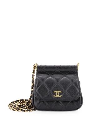 CHANEL Pre-Owned Bar Clutch on Chain Quilted Caviar Mini crossbody bag - Black