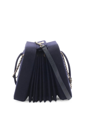 CHANEL Pre-Owned 2018 Paris-Hamburg Accordion chain crossbody bag - Blue