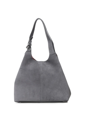 Coccinelle large C-Easy suede-leather tote bag - Grey