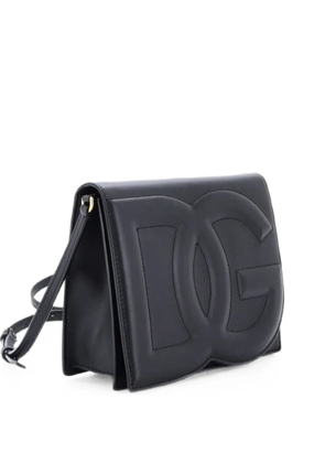 Dolce & Gabbana Pre-Owned DG Logo Flap Shoulder Bag Leather Small crossbody bag - Black