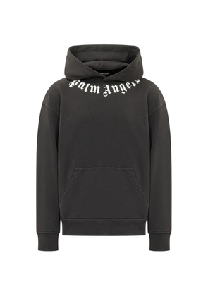 Palm Angels neck logo reg hoodie - Black