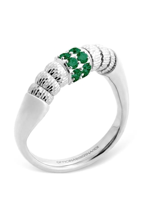 Officina Bernardi Enigma S emerald ring - Silver