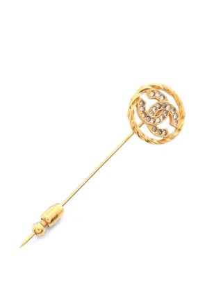 CHANEL Pre-Owned 1986-1988 CC Coco Mark brooch - Gold