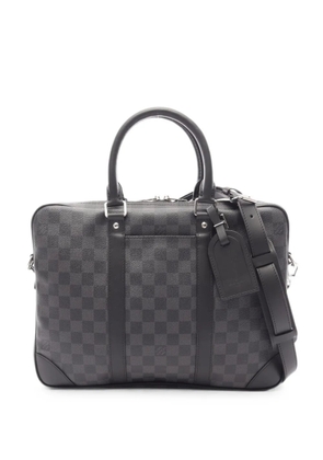 Louis Vuitton Pre-Owned Damier-Graphite-pattern briefcase - Black