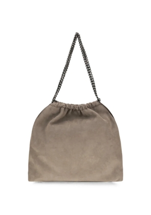 Stella McCartney Falabella medium drawstring alter suede bag - Neutrals