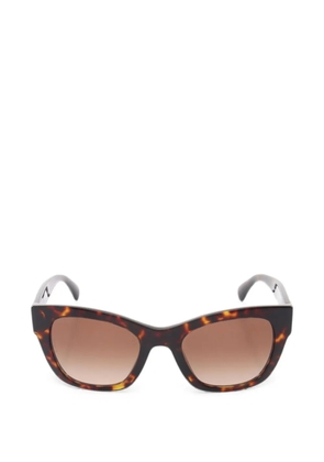 CHANEL Pre-Owned 1986-1988 CC cat-eye frame sunglasses - Brown