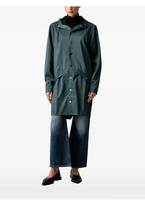 Rains hooded press-stud parka - Green