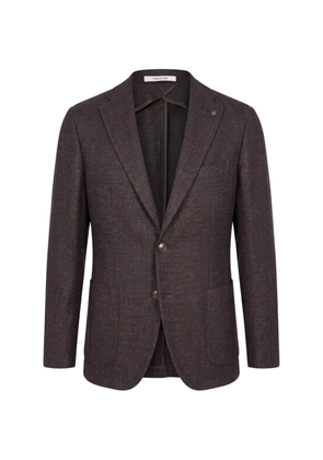 Tagliatore single-breasted wool blazer - Brown