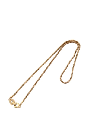 Christian Dior Pre-Owned 2010s CD logo-clasp necklace - Gold