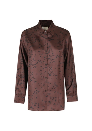 Alysi abstract-print long-sleeve shirt - Brown