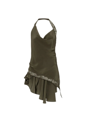 Alexander McQueen shimmering appliqués silk top - Green