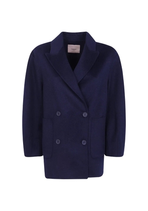 TWINSET double-breasted coat - Blue