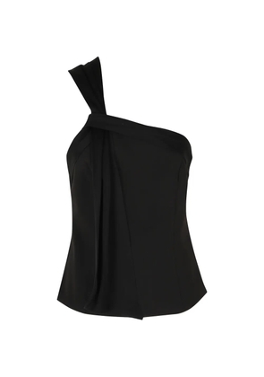 Federica Tosi one-shoulder draped top - Black
