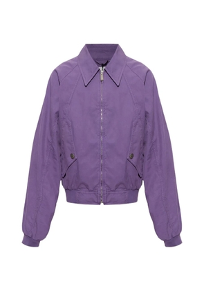 Versace Medusa embroidered zip-up jacket - Purple