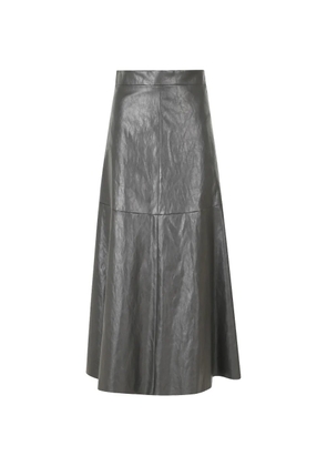 Federica Tosi crinkled-effect A-line midi skirt - Grey