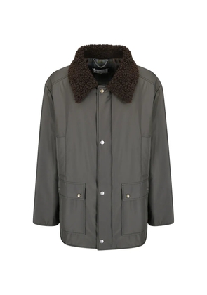 Maison Margiela shearling-collar hunting jacket - Grey