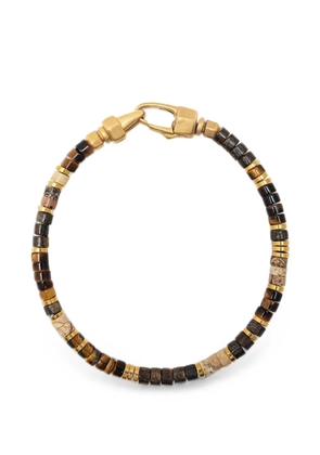 Nialaya Jewelry Heishi tiger-eye bracelet - Gold
