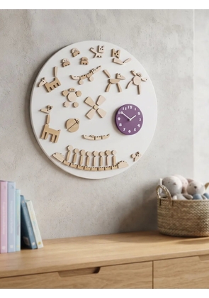 Domeniconi Tic animal-detail magnetic wall clock - White