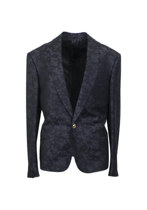 Versace camo-jacquard single-breasted blazer - Black