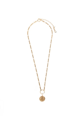 Saint Laurent Cassandre medallion necklace - Gold