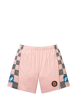 Supreme checkerboard-panel shorts - Pink