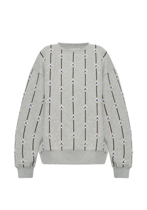 MUNTHE Vesicle floral-embellished sweatshirt - Grey