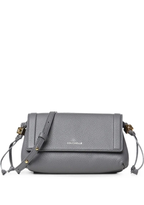 Coccinelle mini Thess pebbled leather shoulder bag - Grey