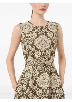 'S Max Mara damask-print sleeveless midi dress - Green