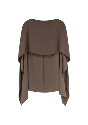 Alberta Ferretti draped-overlay sleeveless blouse - Brown