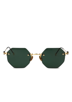 Yohji Yamamoto geometric-frame sunglasses - Gold