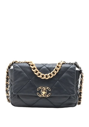 CHANEL Pre-Owned 2020 Medium Lambskin 19 Flap satchel - Blue