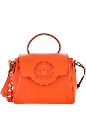Versace Pre-Owned La Medusa Top Handle Bag Leather Small satchel - Orange