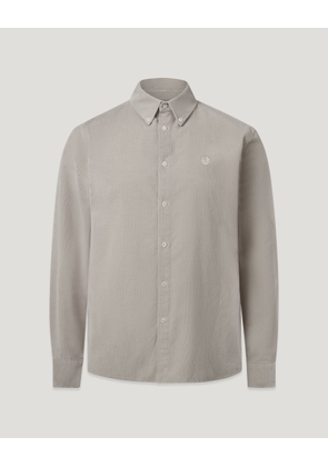 Belstaff Men's Street Shirt Cotton Corduroy Concrete Size 2xl