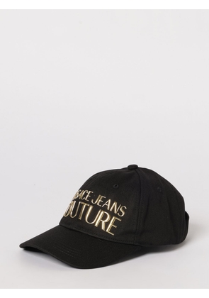 VERSACE JEANS COUTURE Cotton Twill Hat with Logo Print