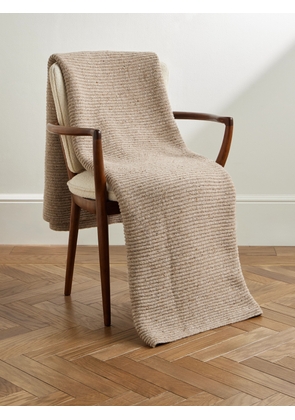 Inis Meáin - Ribbed Merino Wool and Cashmere-Blend Blanket - Men - Brown