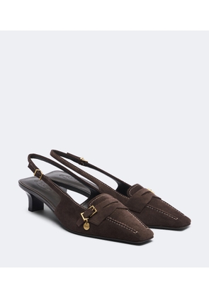 Tod's Suede slingback pumps