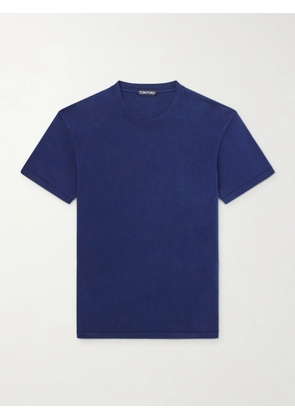 TOM FORD - Lyocell and Cotton-Blend T-Shirt - Men - Blue - IT 44