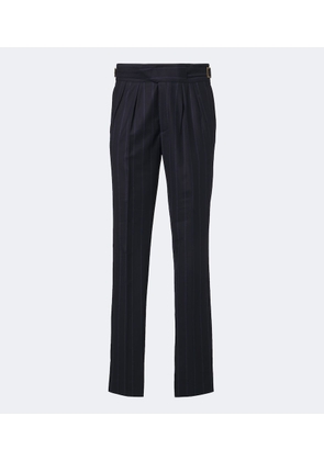Rubinacci Striped virgin wool straight pants