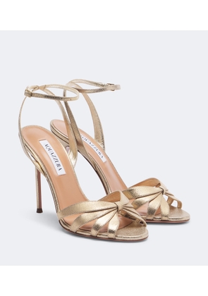 Aquazzura Soulmate metallic leather sandals
