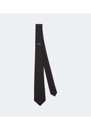 Prada Logo silk tie