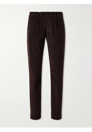Massimo Alba - Ionio2 Straight-Leg Cotton-Corduroy Trousers - Men - Brown - IT 46