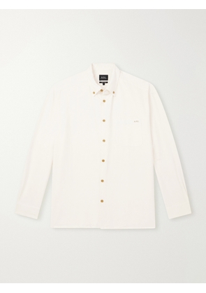 A.P.C. - Mateo Logo-Embroidered Cotton Shirt - Men - Neutrals - XS