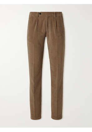 Massimo Alba - Ionio2 Straight-Leg Cotton-Corduroy Trousers - Men - Brown - IT 46
