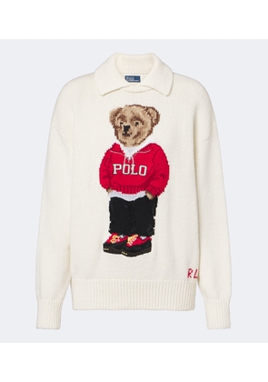 Polo Ralph Lauren Polo Bear intarsia linen and cotton sweater
