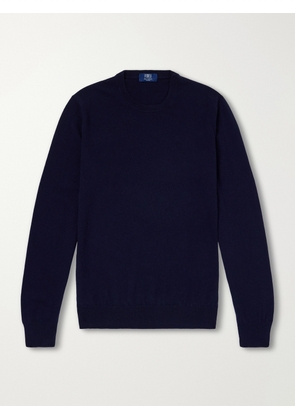 FEDELI - Argentina Baby Cashmere Sweater - Men - Blue - IT 46