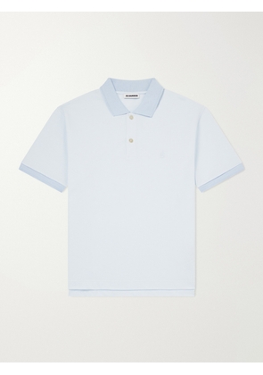 Jil Sander - Logo-Embroidered Cotton-Piqué Polo Shirt - Men - Blue - IT 46